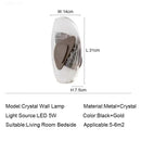 Axyaa Luxury Crystal LED Wall Lamp for Hotel Living Room and Bedroom
