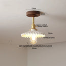 Axyaa Green Glass LED Ceiling Lights for Modern Indoor Lighting