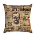 Axyaa Retro Typewriter Camera Linen Pillow Cover 45x45cm