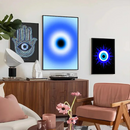 Evil Eyes Abstract Art Canvas Dcor Prints by Axyaa