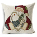 Christmas Santa Claus Pillowcase: Axyaa Linen Decoration for Car Sofa 45cm * 45cm