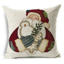 Christmas Santa Claus Pillowcase: Axyaa Linen Decoration for Car Sofa 45cm * 45cm