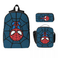 Axyaa Spider Man Theme Backpack Set with Lunch Box for Primary School Students
