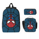 Axyaa Spider Man Theme Backpack Set with Lunch Box for Primary School Students