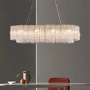 Axyaa Glass LED Chandelier: Luxury Modern Home Decor Lighting