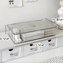Acrylic Desk Stationery Organizer by Axyaa: Clear Desktop Storage Box for School Supplies