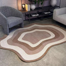 Axyaa French Retro Style Fluffy Soft Rug Irregular Shapes Carpet for Living Room Décor