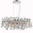 Axyaa Nordic Crystal Chrome Pendant Lamp for Home Decor & Lighting
