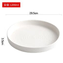 Axyaa Frosted Ceramic Service Plate Set - Restaurant Tableware for Dining and Entertaining