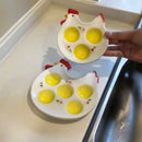 Axyaa Cute Chi Egg Tray Refrigerator Holder Irregular Storage Breakfast Plate