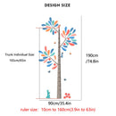 Nordic Kids Height Wall Stickers by Axyaa - Cute Cartoon Measuring Instrument for Bedroom