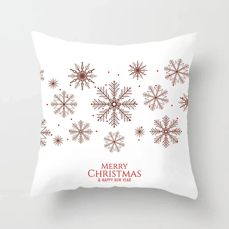 Blue Winter Snowflake Pillowcase for Stylish Christmas Decor by Axyaa