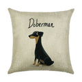 Axyaa Dog Linen Cushion Cover 45*45cm - Home Sofa Decor Pillowcase