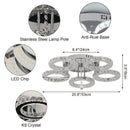 Axyaa Crystal K9 Ceiling Lamp: Smart APP RC Chandelier for Home Living Dining Room