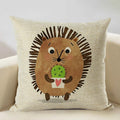 Axyaa Animal Linen Cushion Cover - Decorative Sofa Pillow - Home Decor - 45x45CM