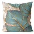 Nordic Leaves Pattern Cushion Covers for Home Decor by Axyaa