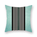 Axyaa Teal Blue Geometric Cushion Cover for Home Sofa Decor