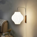 Axyaa Modern Japanese Silk Cloth Wall Sconce for Home, Bedroom, Office, Hotel