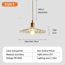 Axyaa Glass Flower Pendant Light - Nordic Retro Design for Various Spaces