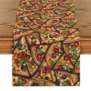 Vibrant Pizza Table Runner by Axyaa: Kitchen, Dining, Living Room Decor