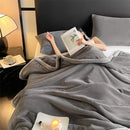 Axyaa Double Layer Milk Velvet Blanket: Warm Plush Throw for Sofa, Bed, & Nap