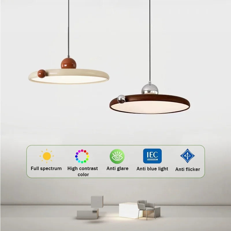Axyaa Nordic LED Saucer Pendant Light for Kitchen Bar Living Room Decor