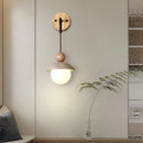 Axyaa Stone Glass LED Wall Light 70CM Adjustable Yellow Travertine Wabi Sabi Bedroom Lamp