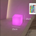 Axyaa RGB Cubic Table Lamp: 16 Colors Dimmable for Bedroom, Living Room, Patio & Party.