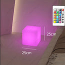 Axyaa RGB Cubic Table Lamp: 16 Colors Dimmable for Bedroom, Living Room, Patio & Party.