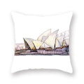 Axyaa World Buildings Printed Cushion Covers
