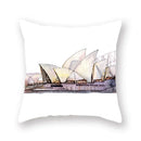 Axyaa World Buildings Printed Cushion Covers