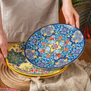 Axyaa Bohemian Ceramic Plate: Creative Western Cuisine Restaurant Home Plate
