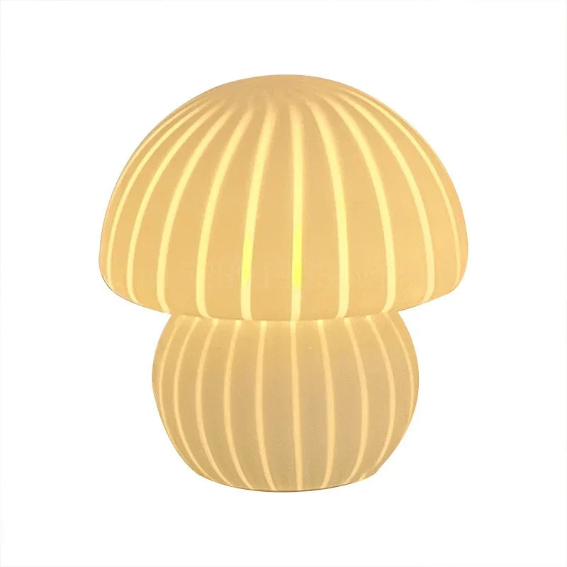 Axya Fat Mushroom Table Lamp: Cute Bedroom Decor Light for Kids, Christmas Gift