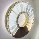 Axyaa Crystal Circle Wall Lamp for Modern Light Luxury in Dining Room and Bedroom