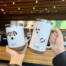 Axyaa Stainless Steel Insulated Coffee Mug with Lid and Handle