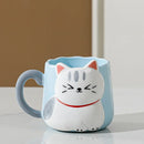 Axyaa 3D Embossed Cat Ceramic Mug 500ml - Cute Novelty Gift for Home