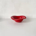 Axyaa Wave Shaped Salad Bowl Saucer, Cream Color, Dishwasher Safe