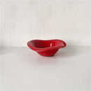 Axyaa Wave Shaped Salad Bowl Saucer, Cream Color, Dishwasher Safe