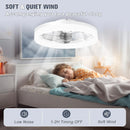 Axyaa Acrylic Ceiling Fan Light Remote Control 6-speed Living Room Fan Lamp