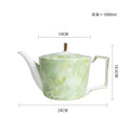 Axyaa Marble Ceramic Afternoon Tea Set Luxury Coffee Mug Home Decor Drinking Set