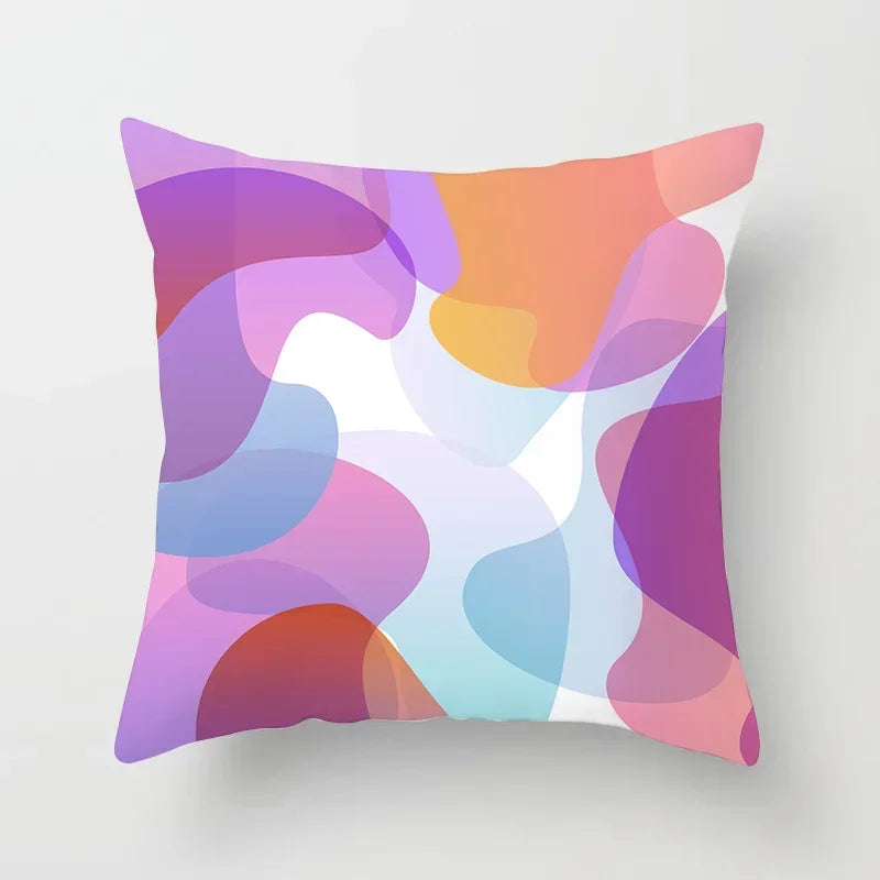Gradient Ice Cream Color Polyester Pillow Cover by Axyaa - 45x45CM