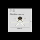 Axyaa Luxury Copper Chandelier LED Ceiling Lamp for Living Room, Bedroom, Study