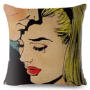 Axyaa Pop Art Crying Girl Cushion Cover 45x45cm