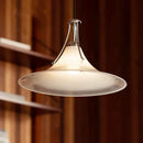 Axyaa Magnolia Glass Pendant Light - Modern LED Bedroom Dining Lamp