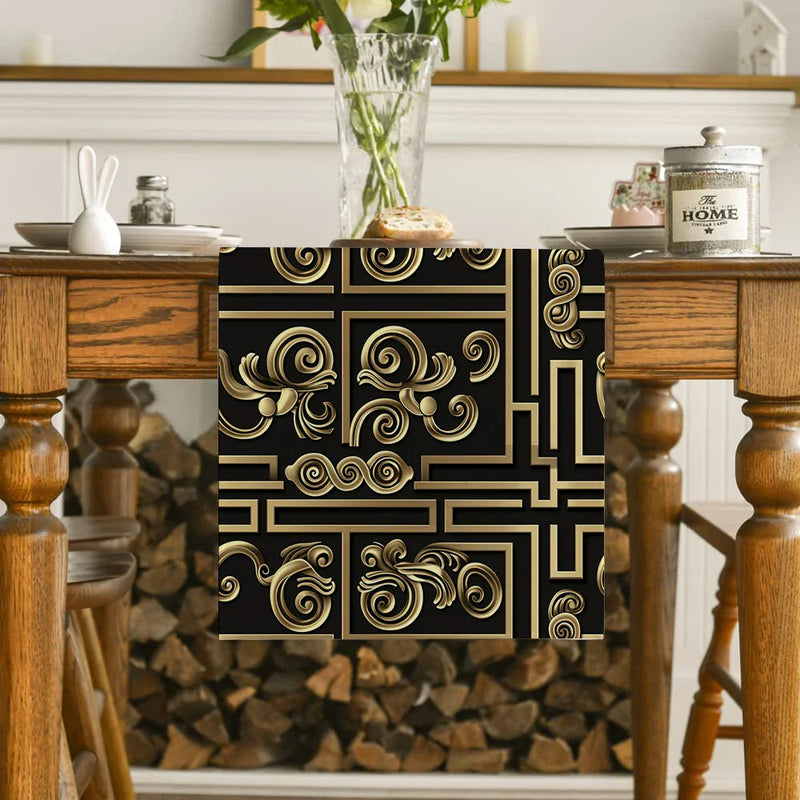 Axyaa Geometric Ethnic Patterns Table Runner - Holiday Room Decor