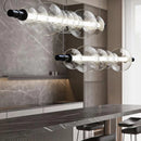 Axyaa Modern Minimalist LED Glass Pendant Lamp for Living Room, Restaurant, and Coffee Shop