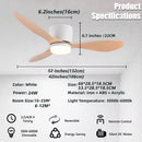 Axyaa Modern Ceiling Fan Light & Remote Control 45-52 Inch Chandelier in Living Room