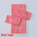 Axyaa Coral Fleece Towel Bath Set - Solid Color, Simple Combination