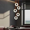 Axyaa Marble Chandelier: Trendy LED Pendant Light for Stylish Indoor Lighting