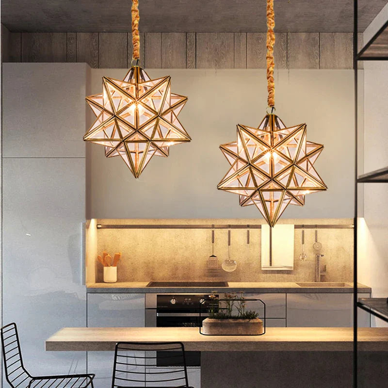 Axyaa Five Pointed Star Pendant Light, Personalized Design for Various Spaces